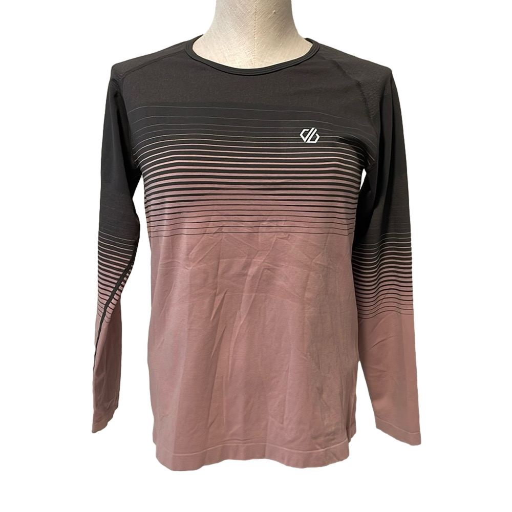 Dare2B pink/ gray long sleeve performance tee sz L/XL